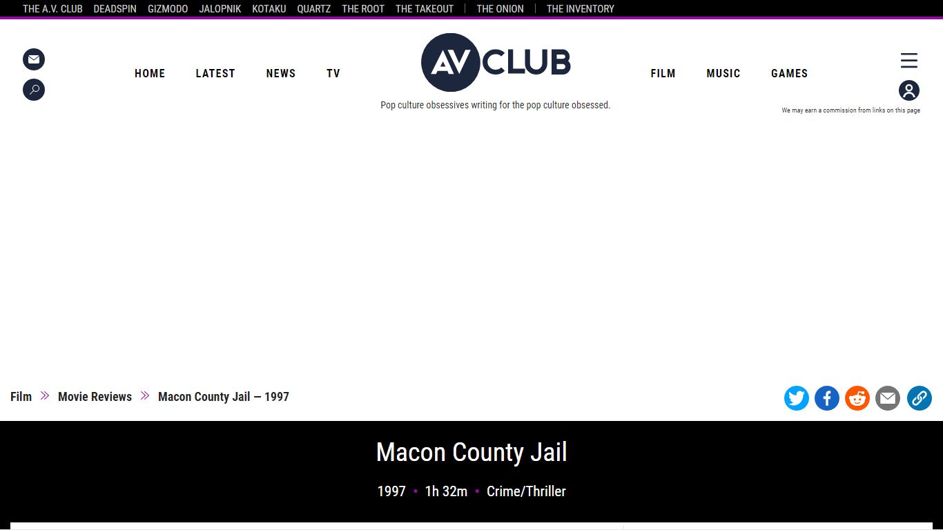 Macon County Jail (1997) - The A.V. Club